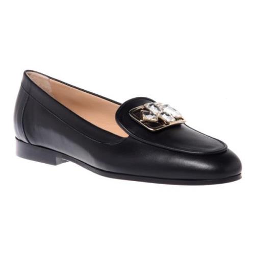 Baldinini Loafers in black leather Black, Dam