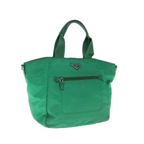 Prada Vintage Pre-owned Nylon prada-vskor Green, Dam