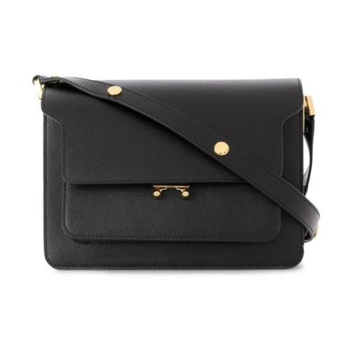 Marni Trunk Bag Medium Crossbody Style Black, Dam