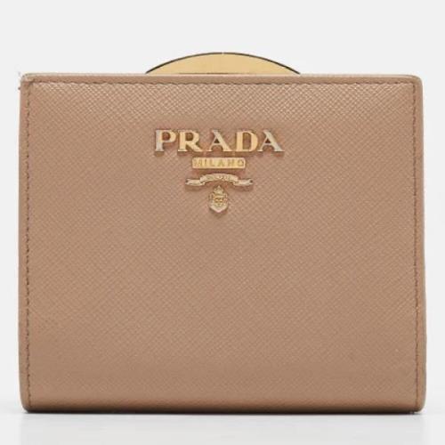 Prada Vintage Pre-owned Laeder plnbcker Beige, Dam