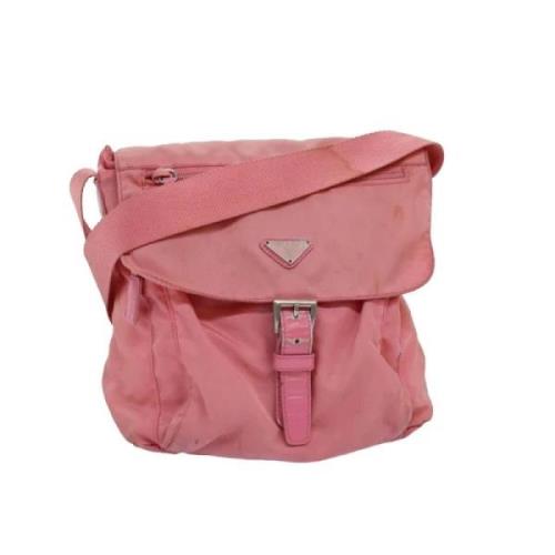 Prada Vintage Pre-owned Nylon prada-vskor Pink, Dam