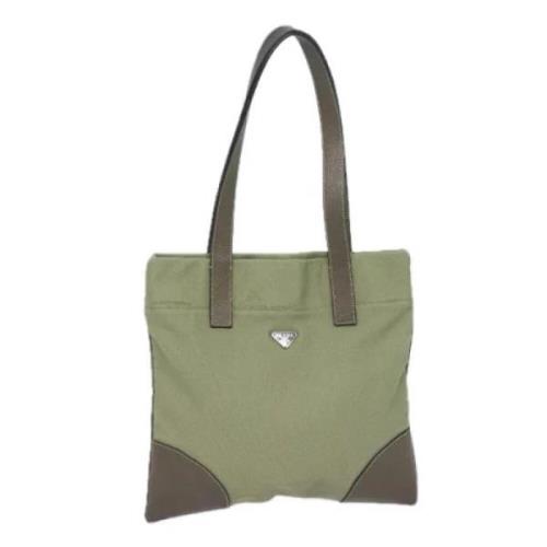 Prada Vintage Pre-owned Canvas prada-vskor Green, Dam