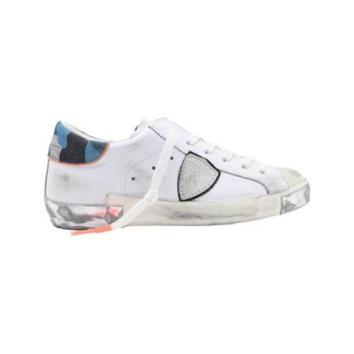 Philippe Model Camou Low Top Sneakers i Blå White, Herr