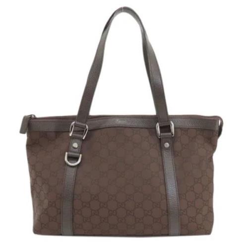 Gucci Vintage Pre-owned Canvas totevskor Brown, Dam