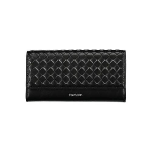 Calvin Klein Svart Polyester Plånbok med RFID-skydd Black, Dam