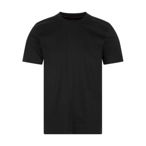 Hugo Boss Svart T-shirt med merceriserad finish Black, Herr