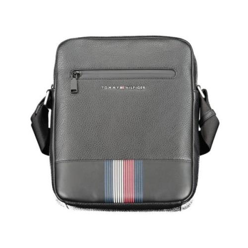 Tommy Hilfiger Svart axelväska med justerbar rem Black, Herr