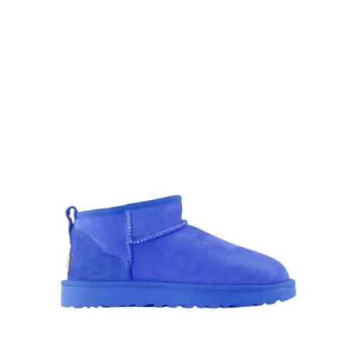 UGG Blå Vinter Ankelboots - Läder Blue, Dam