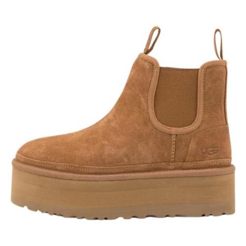 UGG Brun Plattform Platta Skor Brown, Dam