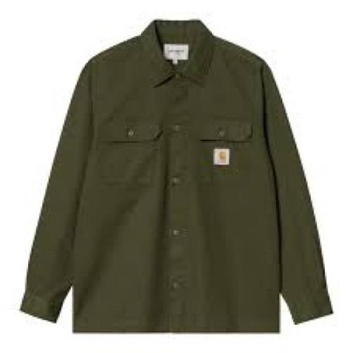 Carhartt Wip Casual Bomullsskjorta för Män Green, Herr