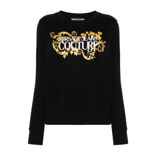 Versace Jeans Couture Svart tröja med ***cv stil Black, Dam