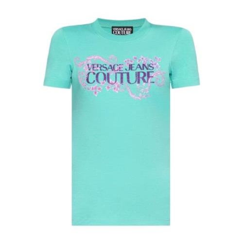 Versace Jeans Couture Klarblå T-shirts och Polos Blue, Dam