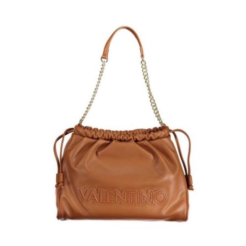 Valentino by Mario Valentino Brun Polyeten Axelväska med Kedjehandtag ...