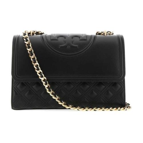 Tory Burch Elegant läder axelväska Black, Dam