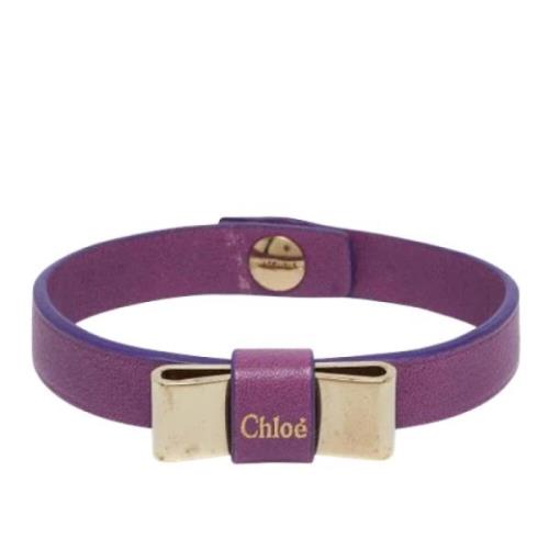 Chloé Pre-owned Pre-owned Laeder armband Yellow, Dam