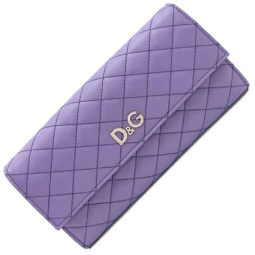 Dolce & Gabbana Pre-owned Pre-owned Laeder plnbcker Purple, Dam