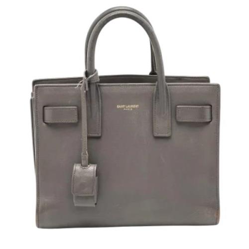 Yves Saint Laurent Vintage Pre-owned Laeder totevskor Gray, Dam