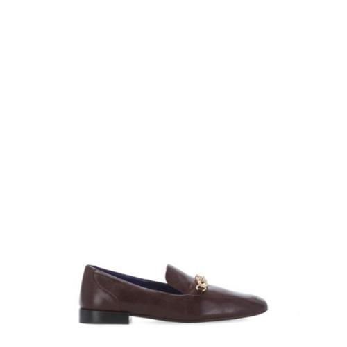 Tory Burch Lila Läderloafer med Metallisk Detalj Purple, Dam