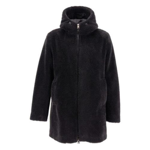 Herno Svart Parka i Orsetto Stil Black, Dam