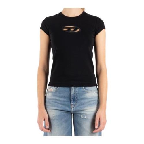 Diesel Svart Bomull T-shirt Black, Dam