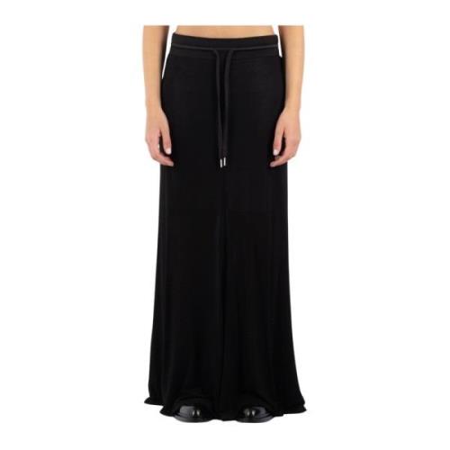 Helmut Lang Svart Stretchig Kjol O07Hw302 Black, Dam