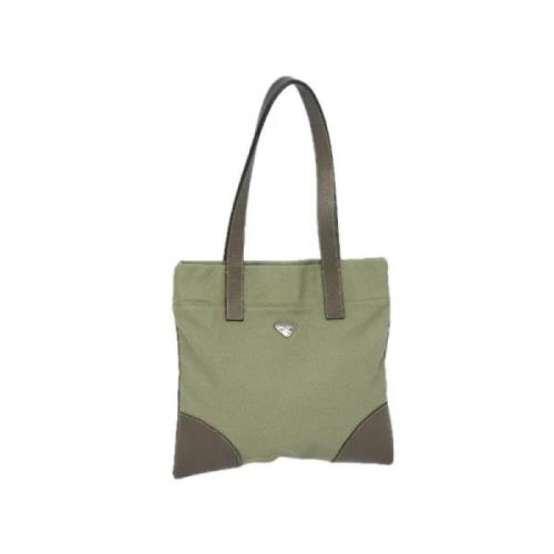 Prada Vintage Pre-owned Canvas prada-vskor Green, Dam