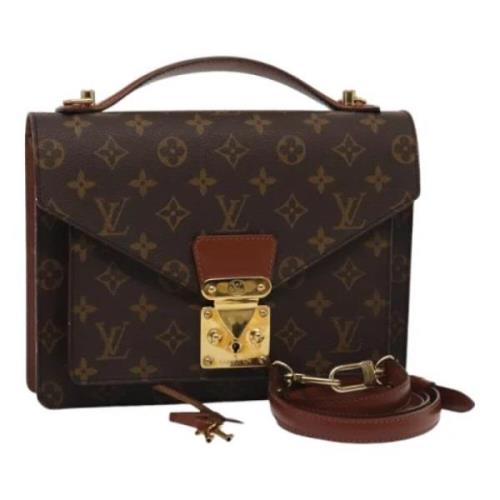 Louis Vuitton Vintage Pre-owned Canvas handvskor Brown, Dam