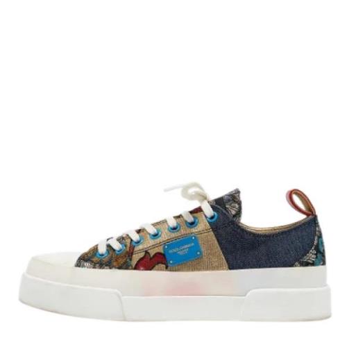 Dolce & Gabbana Pre-owned Pre-owned Denim sneakers Multicolor, Dam