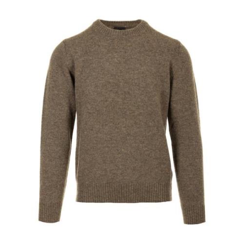 Bl'ker Beige Sweater Shetland Stil Beige, Herr