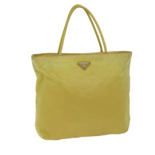 Prada Vintage Pre-owned Nylon prada-vskor Yellow, Dam