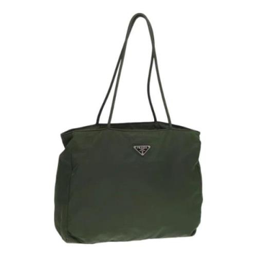 Prada Vintage Pre-owned Nylon totevskor Green, Dam