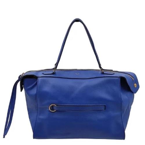 Celine Vintage Pre-owned Laeder handvskor Blue, Dam