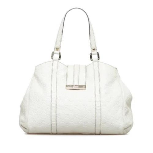 Gucci Vintage Pre-owned Laeder totevskor White, Dam