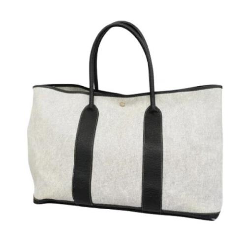 Hermès Vintage Pre-owned Canvas handvskor White, Dam