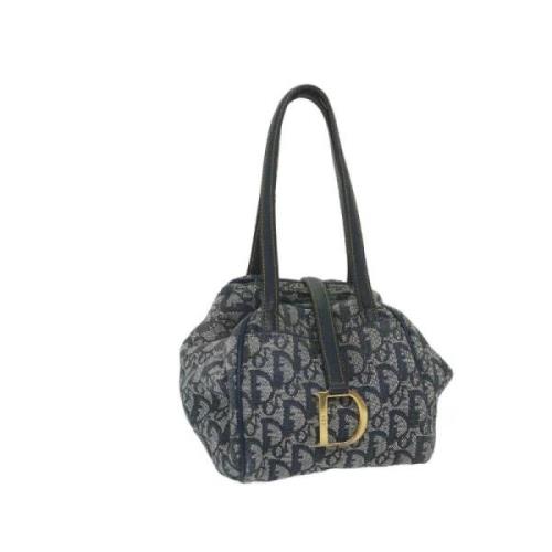 Dior Vintage Pre-owned Canvas handvskor Blue, Dam