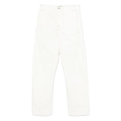 Jacquemus Vita Bomull Tapered Jeans White, Herr