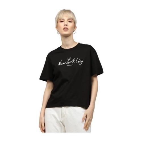 Calvin Klein NYC Logo T-shirt - Svart Black, Dam