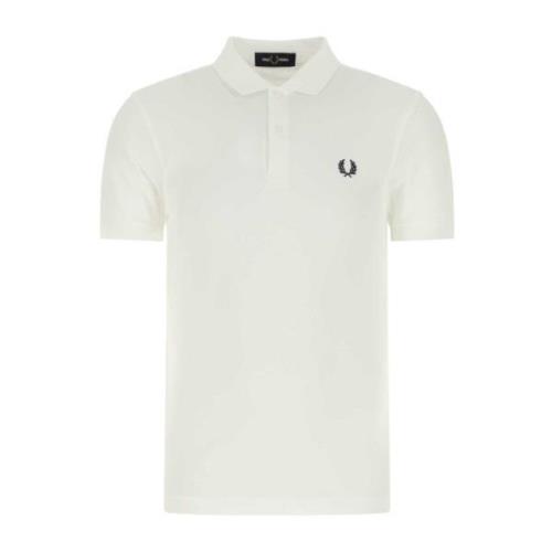 Fred Perry Vit Piquet Pikétröja White, Herr