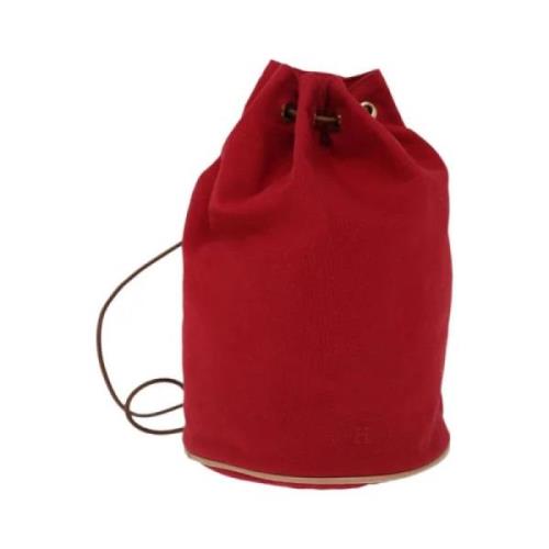 Hermès Vintage Pre-owned Canvas axelremsvskor Red, Dam