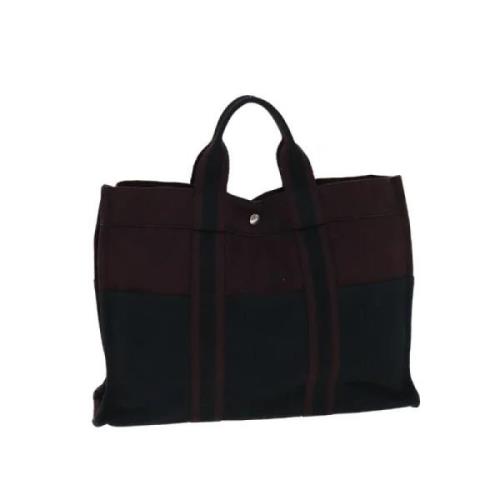 Hermès Vintage Pre-owned Canvas handvskor Black, Dam