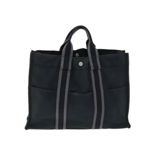 Hermès Vintage Pre-owned Canvas handvskor Black, Dam