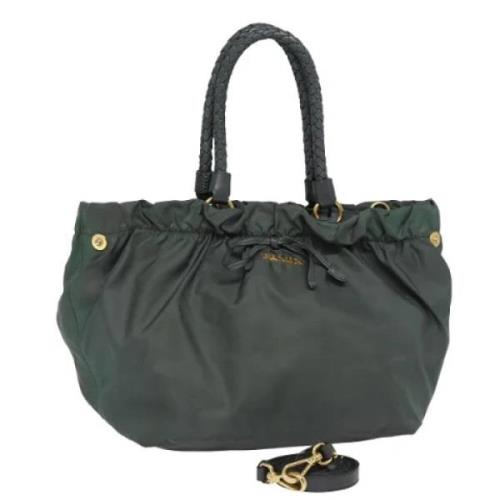 Prada Vintage Pre-owned Nylon prada-vskor Green, Dam