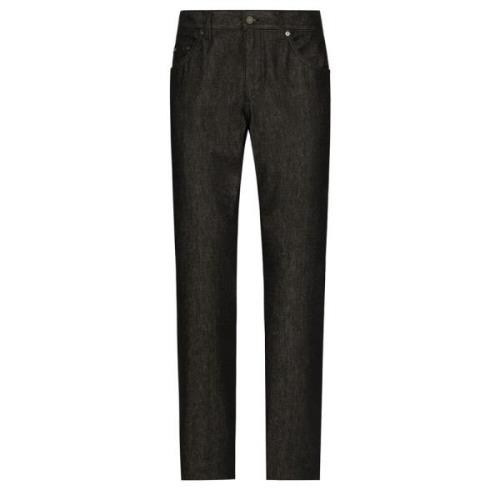 Dolce & Gabbana Slim Fit Denim Jeans Black, Herr