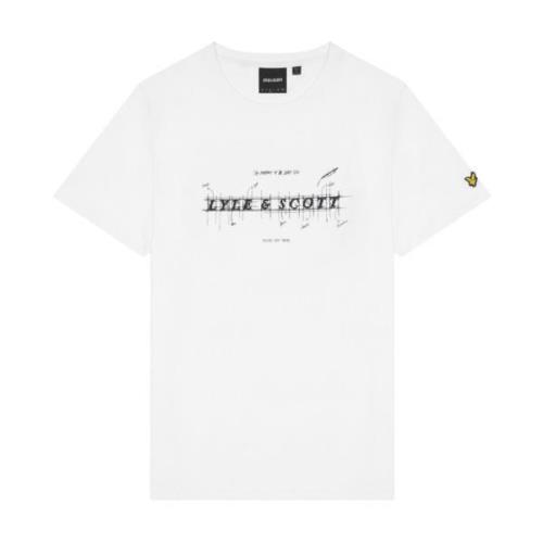 Lyle & Scott Typ Grafisk T-Shirt Anatomi White, Herr