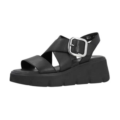 Rieker Svarta Platåsandaler Walking on Sunshine Black, Dam