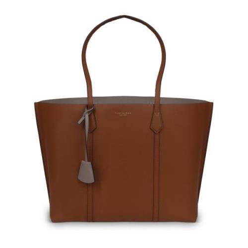 Tory Burch Läder Shoppingväska 'Perry' Brown, Dam