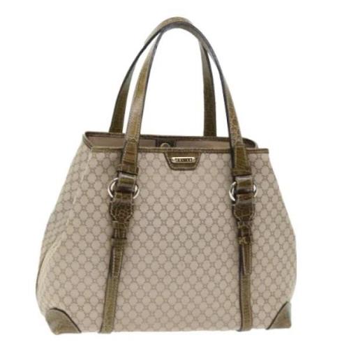 Celine Vintage Pre-owned Canvas axelremsvskor Beige, Dam