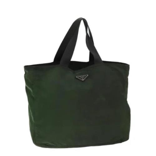 Prada Vintage Pre-owned Nylon prada-vskor Green, Dam