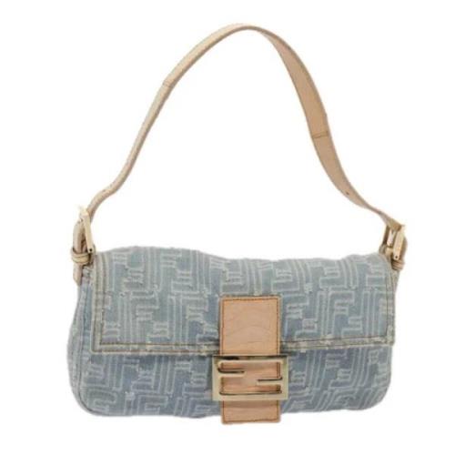 Fendi Vintage Pre-owned Canvas fendi-vskor Blue, Dam