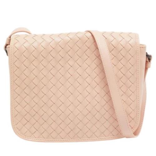 Bottega Veneta Vintage Pre-owned Laeder crossbodyvskor Pink, Dam